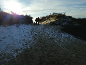 Oostnieuwkerke duinen wandeling in de koude (België)